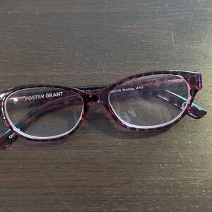 Foster Grant Purple Tortoise Shell 2.00 Reading Glasses